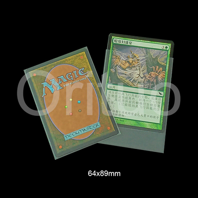 Fundas interiores para tarjetas Pokemon Mtg, transparentes, de polipropileno, carga superior, tamaño preciso