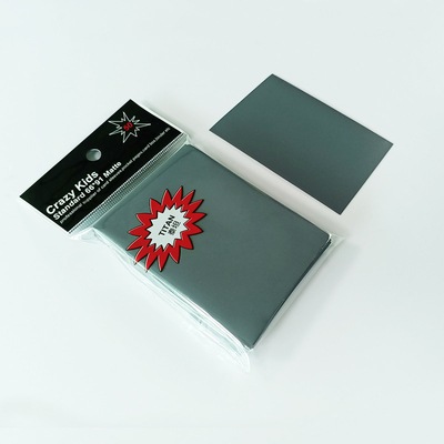 Fundas para tarjetas sin ácido de Pvc gris, fundas protectoras para tarjetas de Pokémon PP