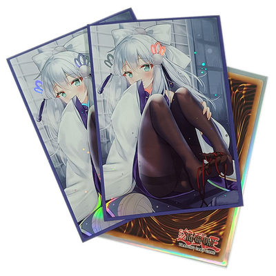 La tarjeta de encargo del animado envuelve las fundas plásticas sólidas de la tarjeta de comercio del tamaño 62x89m m Art Printed Game Card Sleeves de Yugioh Japón