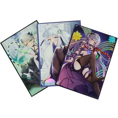 Impresión Holo personalizada Manga de cartas de arte Yugioh MTG TCG Holograma Anime Personalizado Junta de comercio Manga de cartas de juego