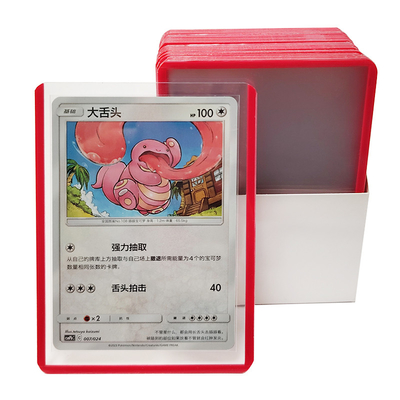 Portador de tarjetas de juegos de fotos de PVC duro 35pt Cargadores transparentes con película de cubierta