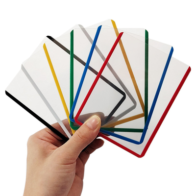 Cargador superior de 3x4 pulgadas Cargador superior de tarjetas de intercambio impermeable Cargadores de tarjetas de plástico de PVC duro