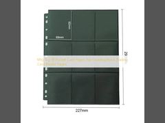 Páginas para cartas de 18 bolsillos Mtg Tcg con carga superior, negras, para álbum de cartas coleccionables